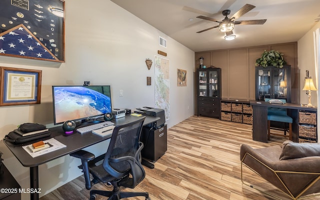9387 S Via Famero, Vail, AZ 85641 - office space featuring light wood finished floors and ceiling fan