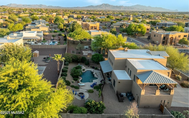 9387 S Via Famero, Vail, AZ 85641 - aerial perspective of suburban area with a mountainous background