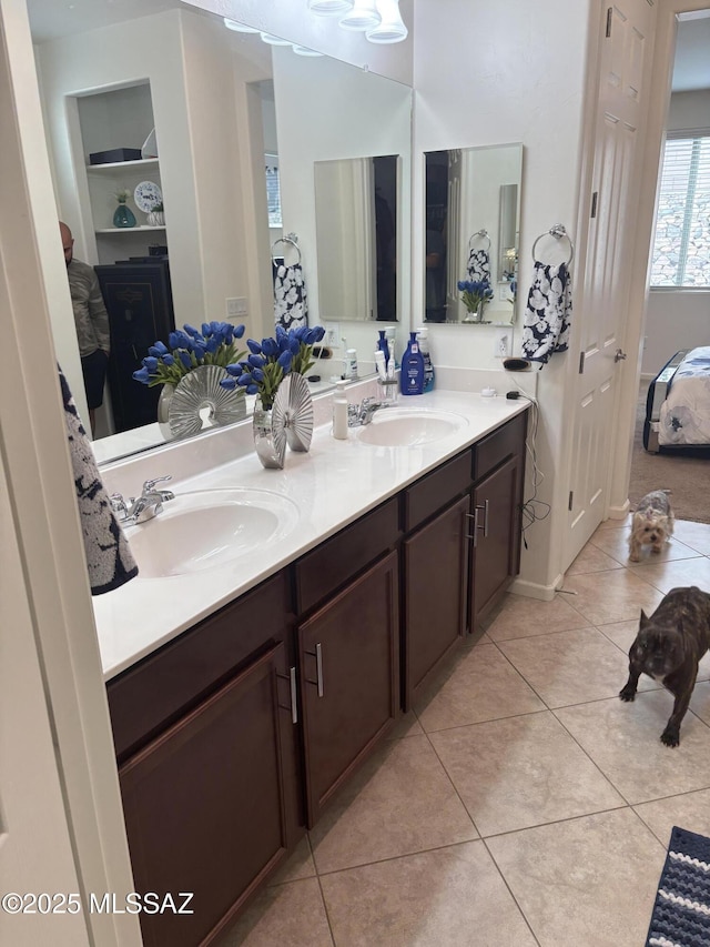 10822 E Franklin Falls Way, Vail, AZ 85641 - ensuite bathroom featuring double vanity and tile patterned floors