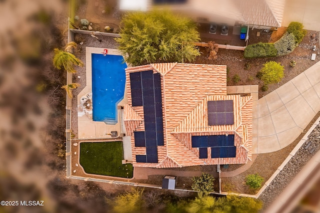 11262 N Chynna Rose Pl, Oro Valley, AZ 85737 - aerial view of property and surrounding area with a pool