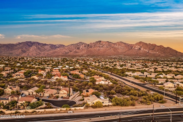 11262 N Chynna Rose Pl, Oro Valley, AZ 85737 - aerial perspective of suburban area featuring a mountain backdrop