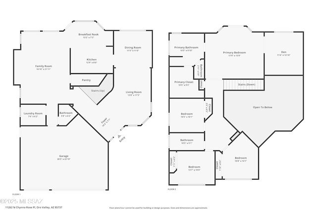 11262 N Chynna Rose Pl, Oro Valley, AZ 85737 - property floor plan