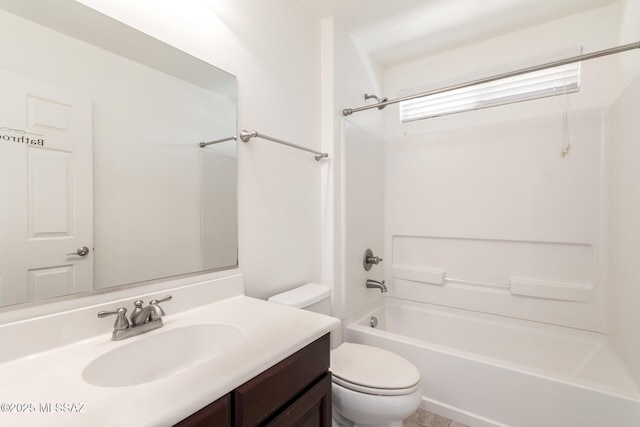 4099 E Shadow Branch Dr, Tucson, AZ 85756 - bathroom with toilet, vanity, and shower / tub combination