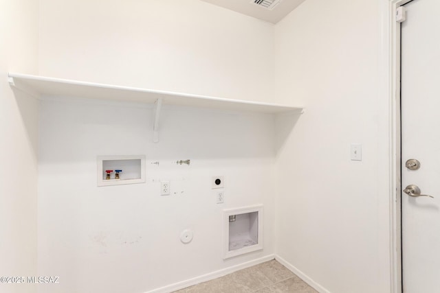 4099 E Shadow Branch Dr, Tucson, AZ 85756 - washroom with hookup for a gas dryer, electric dryer hookup, hookup for a washing machine, and baseboards