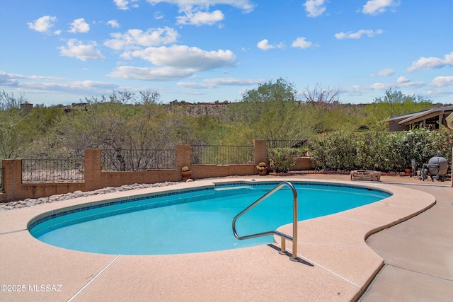 7302 E Rocky Creek Pl, Tucson, AZ 85750 - view of pool featuring a patio and area for grilling