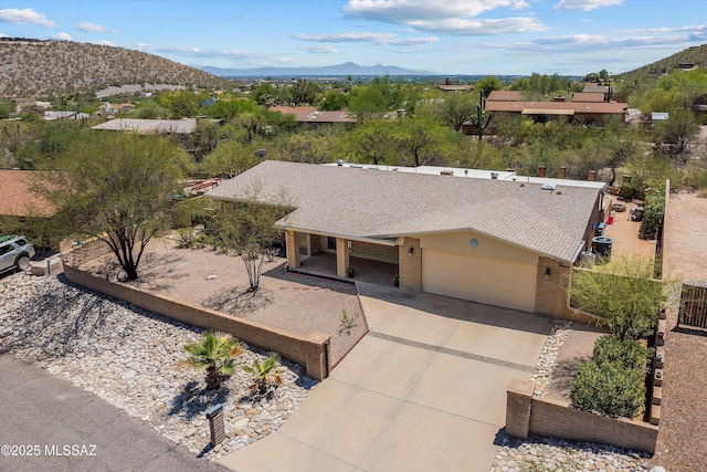 7302 E Rocky Creek Pl, Tucson, AZ 85750 - view from above of property featuring a mountain backdrop