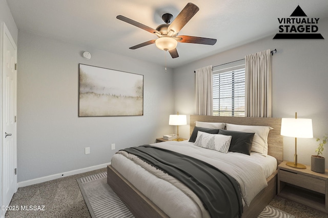 101 S Players Club Dr Unit 11204, Tucson, AZ 85745 - carpeted bedroom featuring baseboards and ceiling fan