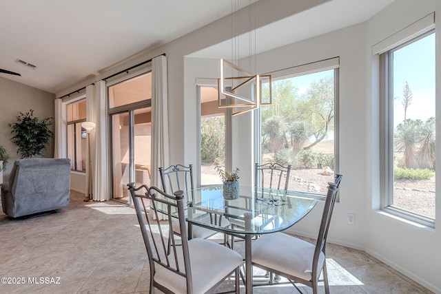 2136 E Desert Fox Dr, Green Valley, AZ 85614 - dining space featuring light tile patterned floors
