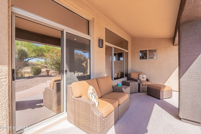 2136 E Desert Fox Dr, Green Valley, AZ 85614 - view of patio featuring an outdoor hangout area
