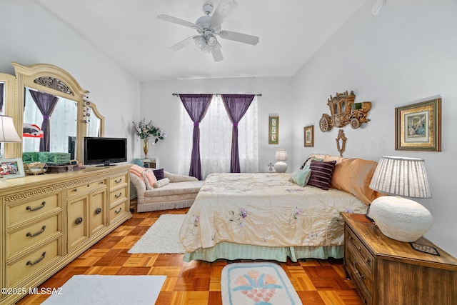7466 E Placita Del Misterio, Tucson, AZ 85715 - bedroom with multiple windows and a ceiling fan