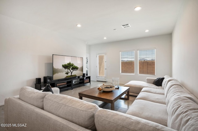 3579 N Kellen Canyon Ct, Tucson, AZ 85745 - living room with recessed lighting and baseboards