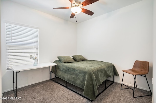 3579 N Kellen Canyon Ct, Tucson, AZ 85745 - carpeted bedroom with baseboards and ceiling fan
