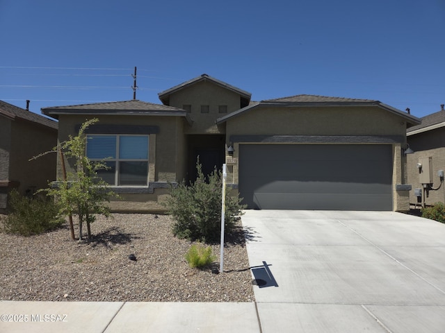 3579 N Kellen Canyon Ct, Tucson, AZ 85745 - single story home with an attached garage, concrete driveway, and stucco siding