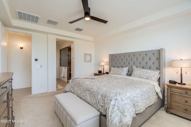7823 W Buckeye Path, Marana, AZ 85658 - bedroom with light carpet, baseboards, and ceiling fan