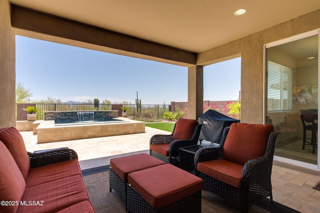 7823 W Buckeye Path, Marana, AZ 85658 - fenced backyard featuring a patio area