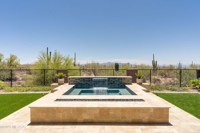 7823 W Buckeye Path, Marana, AZ 85658 - view of swimming pool with a fenced backyard and a jacuzzi