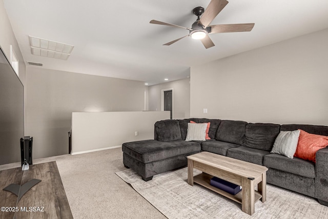 1257 W Calle Libro Del Retrato, Sahuarita, AZ 85629 - living area with ceiling fan and carpet floors
