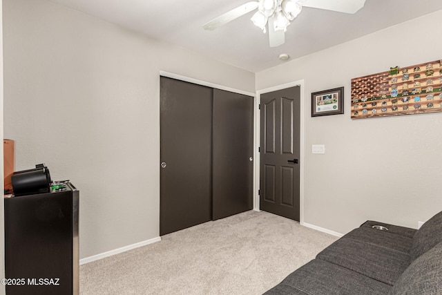 1257 W Calle Libro Del Retrato, Sahuarita, AZ 85629 - carpeted entrance foyer with ceiling fan and baseboards