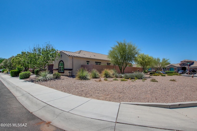 9016 W Birchover Dr, Marana, AZ 85653 - mediterranean / spanish-style home with stucco siding and a tiled roof