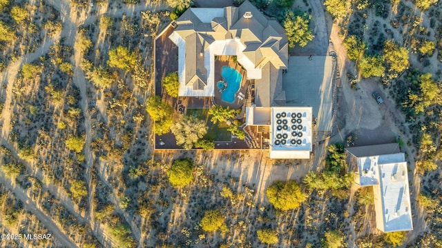 4141 W Camino Del Norte, Tucson, AZ 85742 - aerial view of property and surrounding area with a pool