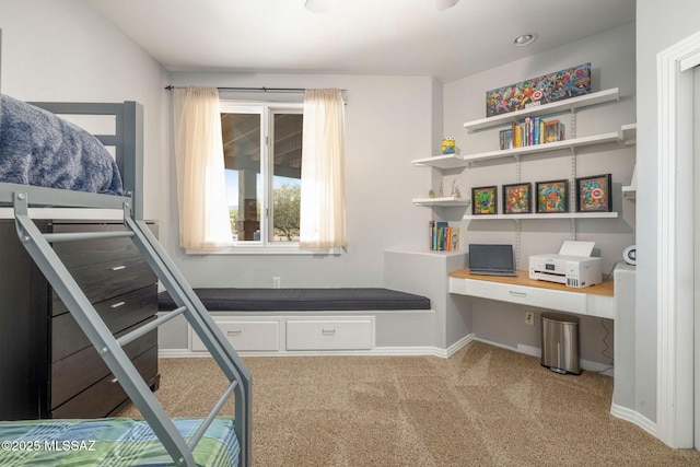 4141 W Camino Del Norte, Tucson, AZ 85742 - home office featuring light carpet, built in study area, and baseboards