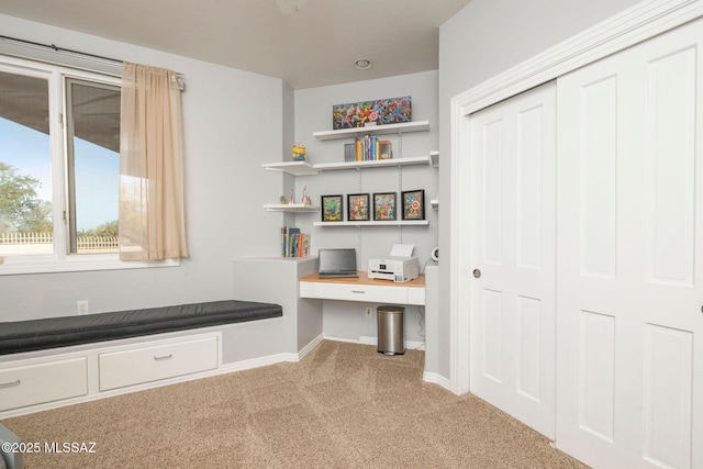 4141 W Camino Del Norte, Tucson, AZ 85742 - carpeted home office with built in desk and baseboards
