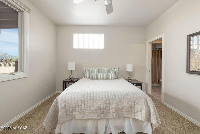 4141 W Camino Del Norte, Tucson, AZ 85742 - carpeted bedroom featuring ceiling fan, a spacious closet, and baseboards