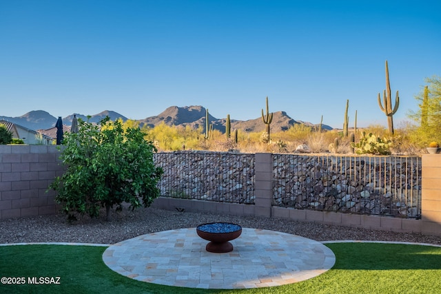 12584 N Sunrise Shadow Dr, Marana, AZ 85658 - view of yard with a patio area and a mountain view