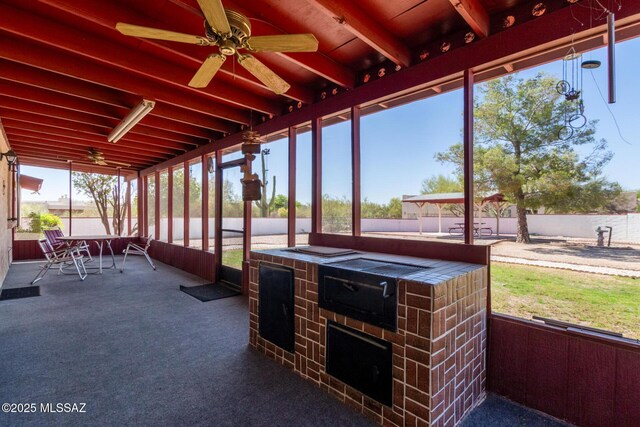 555 E Rudasill Rd, Tucson, AZ 85704 - view of patio with ceiling fan