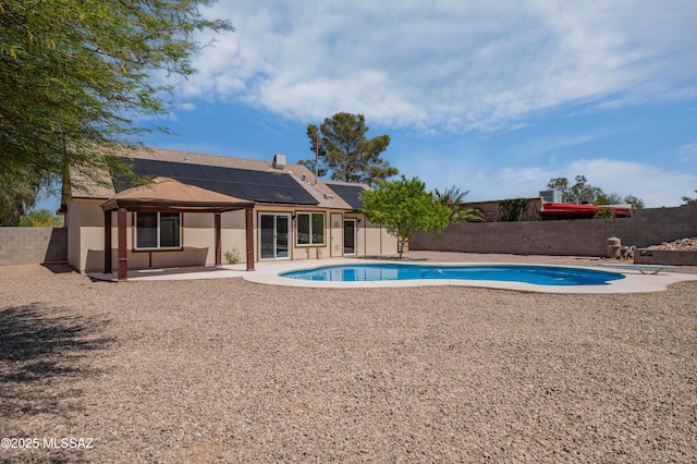 7112 S Haskins Dr, Tucson, AZ 85746 - view of pool featuring a fenced backyard, a patio area, and a gazebo