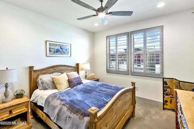 61672 E Talc St, Oracle, AZ 85623 - carpeted bedroom featuring recessed lighting and ceiling fan
