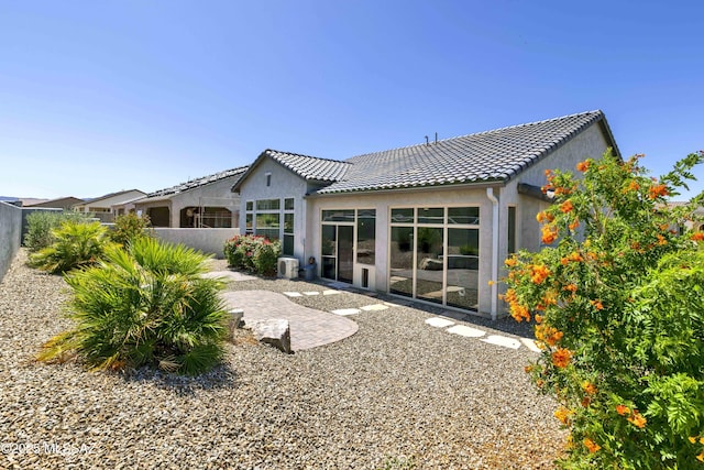 61672 E Talc St, Oracle, AZ 85623 - back of house with a tiled roof, stucco siding, a patio, and ac unit