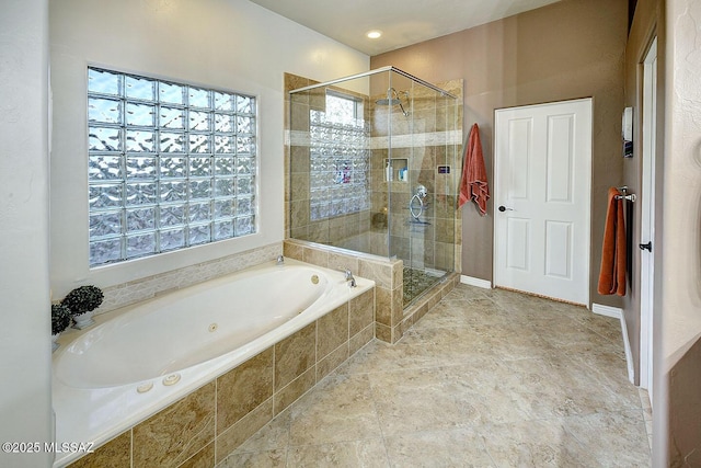 2500 N Fennimore Ave, Tucson, AZ 85749 - bathroom with a jetted tub and a stall shower