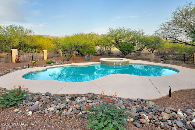 2500 N Fennimore Ave, Tucson, AZ 85749 - view of pool featuring a patio and a pool with connected hot tub