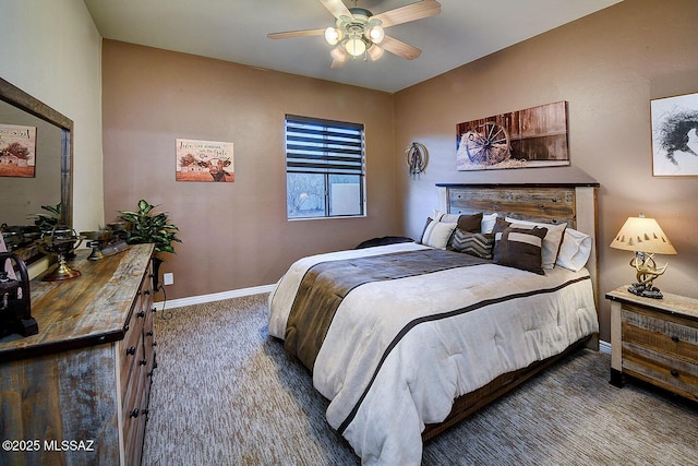 2500 N Fennimore Ave, Tucson, AZ 85749 - bedroom with carpet, baseboards, and ceiling fan