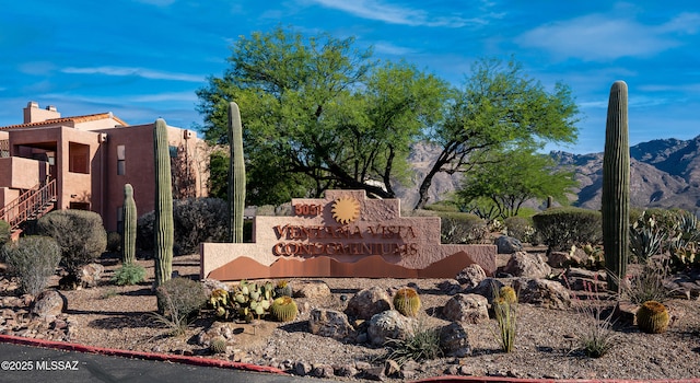5051 N Sabino Canyon Rd Unit 2162, Tucson, AZ 85750 - community / neighborhood sign featuring a mountain view