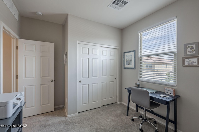 14171 E Adeline Dr, Vail, AZ 85641 - home office with plenty of natural light, light carpet, and baseboards