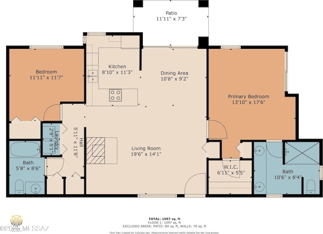 5051 N Sabino Canyon Rd Unit 1107, Tucson, AZ 85750 - home floor plan