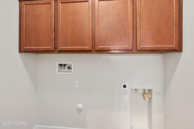 11358 W Folsom Point Dr, Marana, AZ 85658 - laundry area with washer hookup, cabinet space, electric dryer hookup, baseboards, and gas dryer hookup