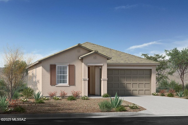 5844 S Pinto Rd, Tucson, AZ 85742 - single story home featuring stucco siding, a garage, and driveway
