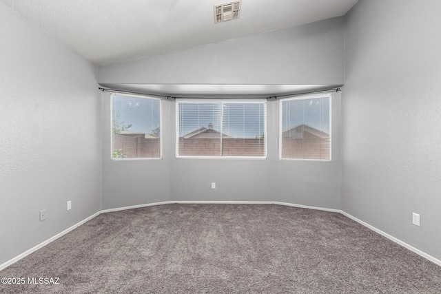 2649 W Catalina View Dr, Tucson, AZ 85742 - empty room with carpet flooring, lofted ceiling, and baseboards
