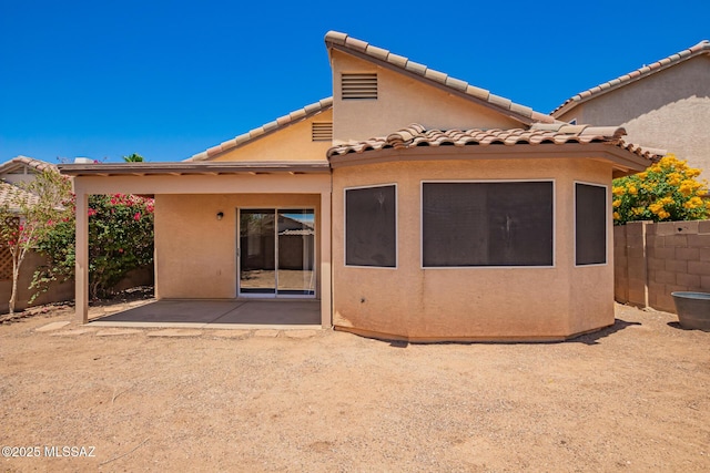 2649 W Catalina View Dr, Tucson, AZ 85742 - rear view of property featuring a patio area, stucco siding, and a tiled roof