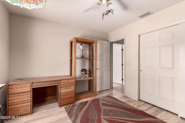 3740 W Placita Fantasia, Tucson, AZ 85745 - unfurnished office featuring light wood-type flooring and a ceiling fan