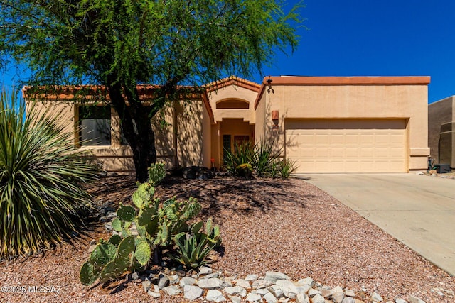 3252 W Flowering Cactus Ct, Tucson, AZ 85745 - view of front of property featuring concrete driveway, stucco siding, an attached garage, and a tiled roof