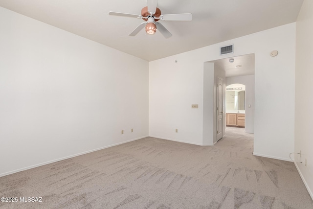 3252 W Flowering Cactus Ct, Tucson, AZ 85745 - empty room with ceiling fan, light colored carpet, and baseboards