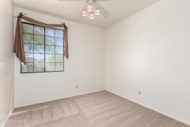 3252 W Flowering Cactus Ct, Tucson, AZ 85745 - spare room featuring a ceiling fan, carpet, and baseboards