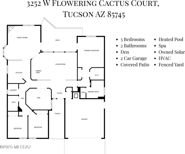 3252 W Flowering Cactus Ct, Tucson, AZ 85745 - property floor plan