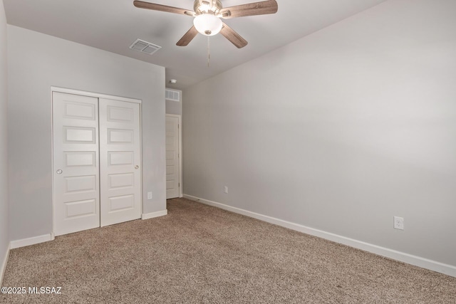 854 S Willis Ave, Vail, AZ 85641 - unfurnished bedroom featuring carpet floors, a closet, baseboards, and ceiling fan