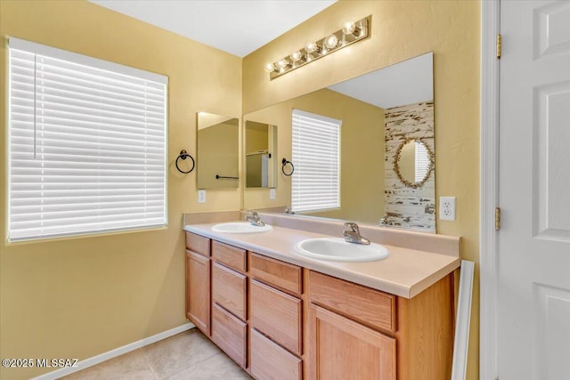 7441 E Sycamore Park Blvd, Tucson, AZ 85756 - full bath featuring double vanity and tile patterned floors