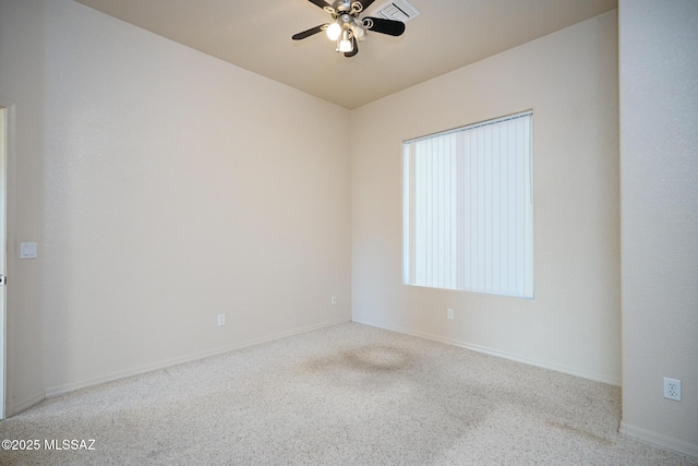 4210 S Santolina Ct, Sierra Vista, AZ 85650 - unfurnished room with ceiling fan, carpet floors, and baseboards